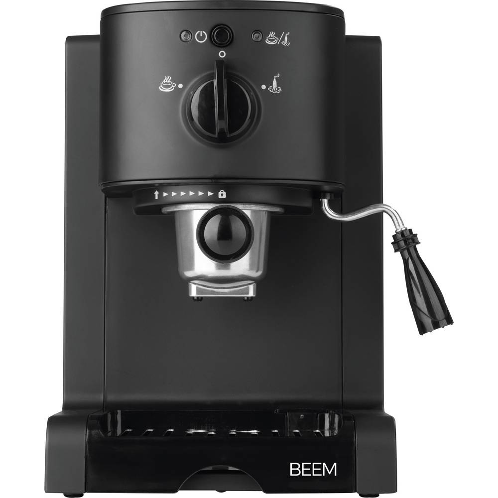 BEEM 03270 Espressomachine met filterhouder Zwart (mat) 1470 W Warmhoudfunctie, Met melkopschuimer