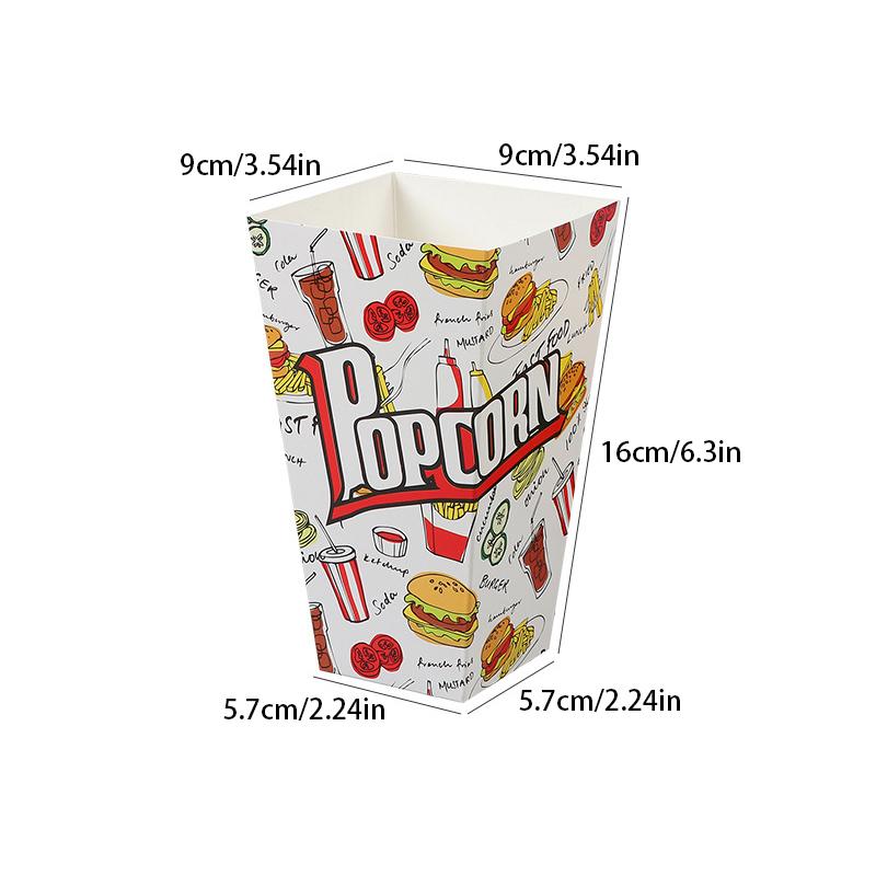 Quhgahfa 10 stuks gestreepte popcorn papieren dozen emmers rood witte strepen zakken snack containers voor babyshowers verjaardagen feestbenodigdheden