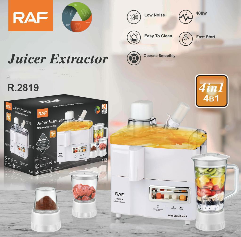 DZL General Home Appliances Vier-in-één keukenmachine, fruit- en groentepers, multifunctionele gezondheidspers, huishoudelijke fruitmixer wit