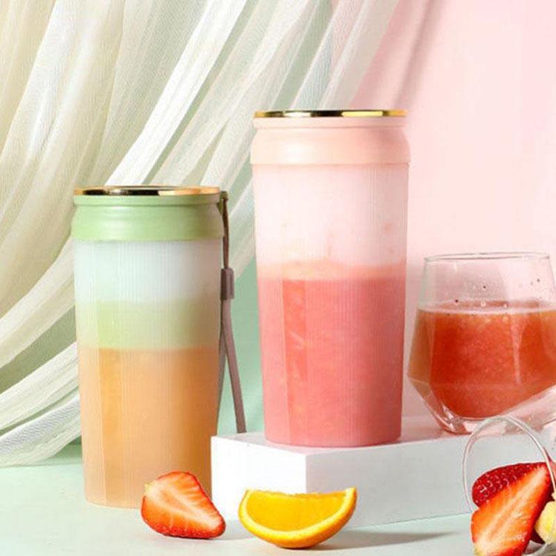 Factory Discount Outlet Mini USB Oplaadbare Fruitpers Draagbare Blender Machine Multifunctionele Home Milkshake Juicer Cup groen