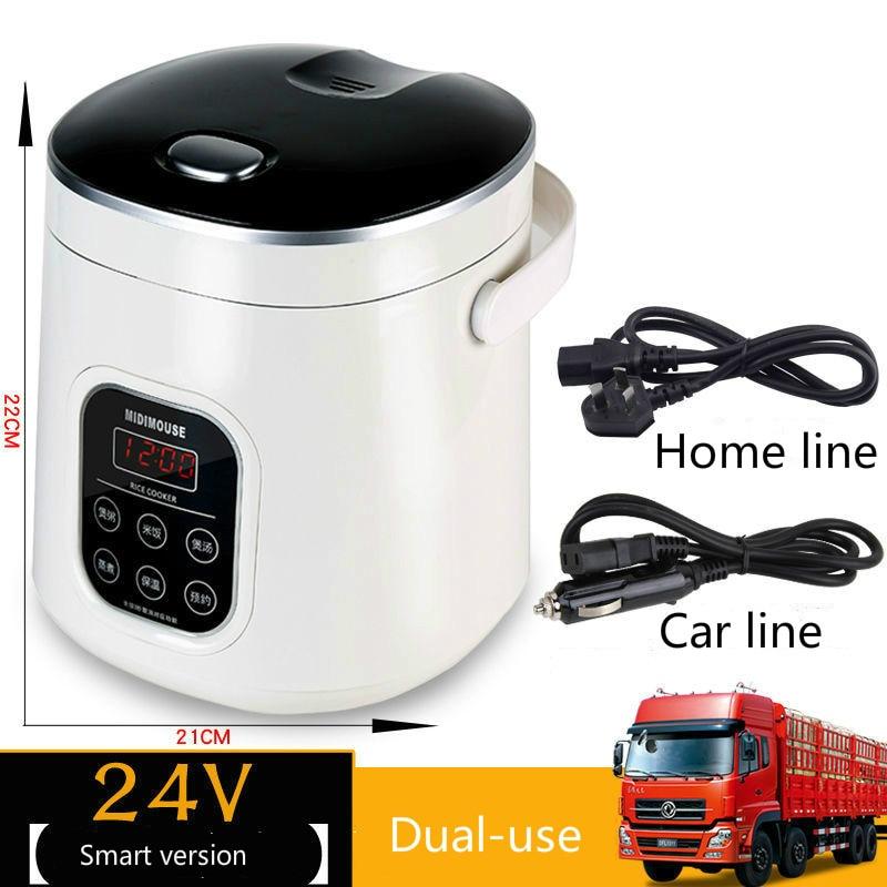 TOP MALL-004 Auto Rijstkoker 12V 24V 220V Auto Thuis Tweeërlei Gebruik Zelfrijdende Draagbare Rijstkoker 24V Vrachtwagen Slimme Rijstkoker