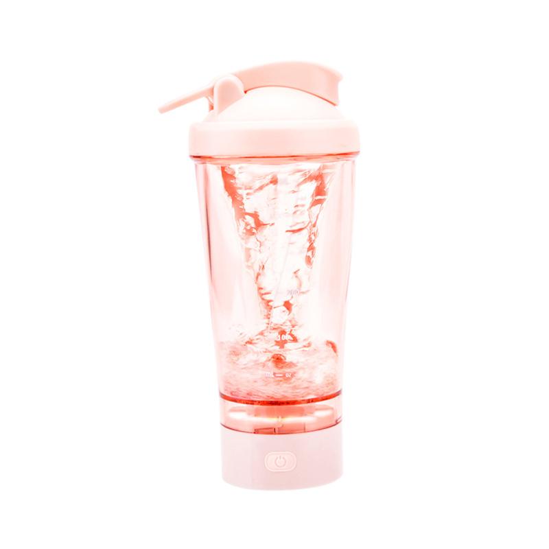 NailArt 450ml Automatische zelf roerende eiwitshakerfles Elektrische draagbare bewegingsmengfles roze