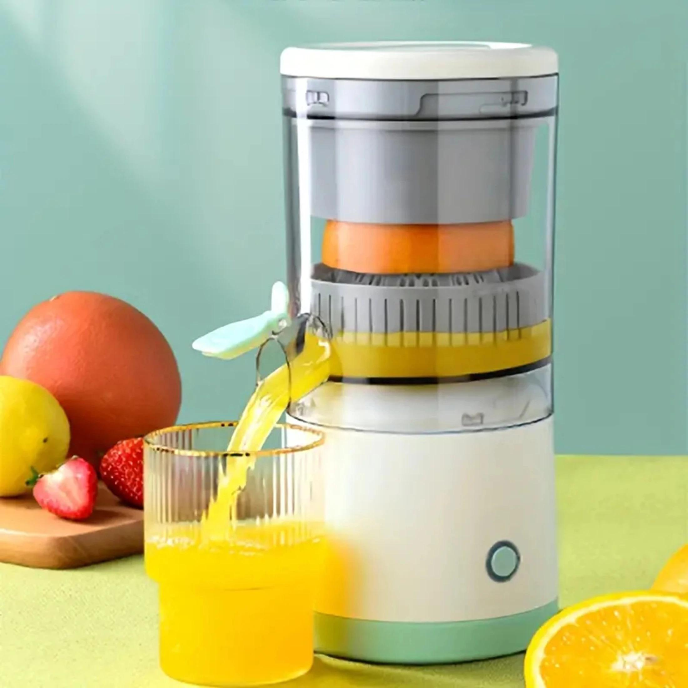 Refreshing Home 1pc draagbare multifunctionele sapcentrifuge, automatische sapcentrifuge met USB-opladen, keukenspullen wit