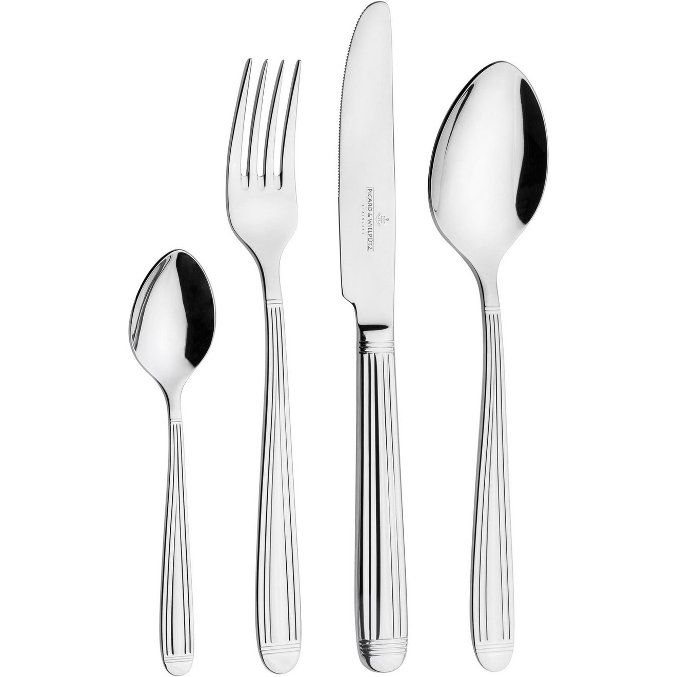 Picard & Wielpütz Solingen Bestekset Marina met opvouwbare koffer (set)