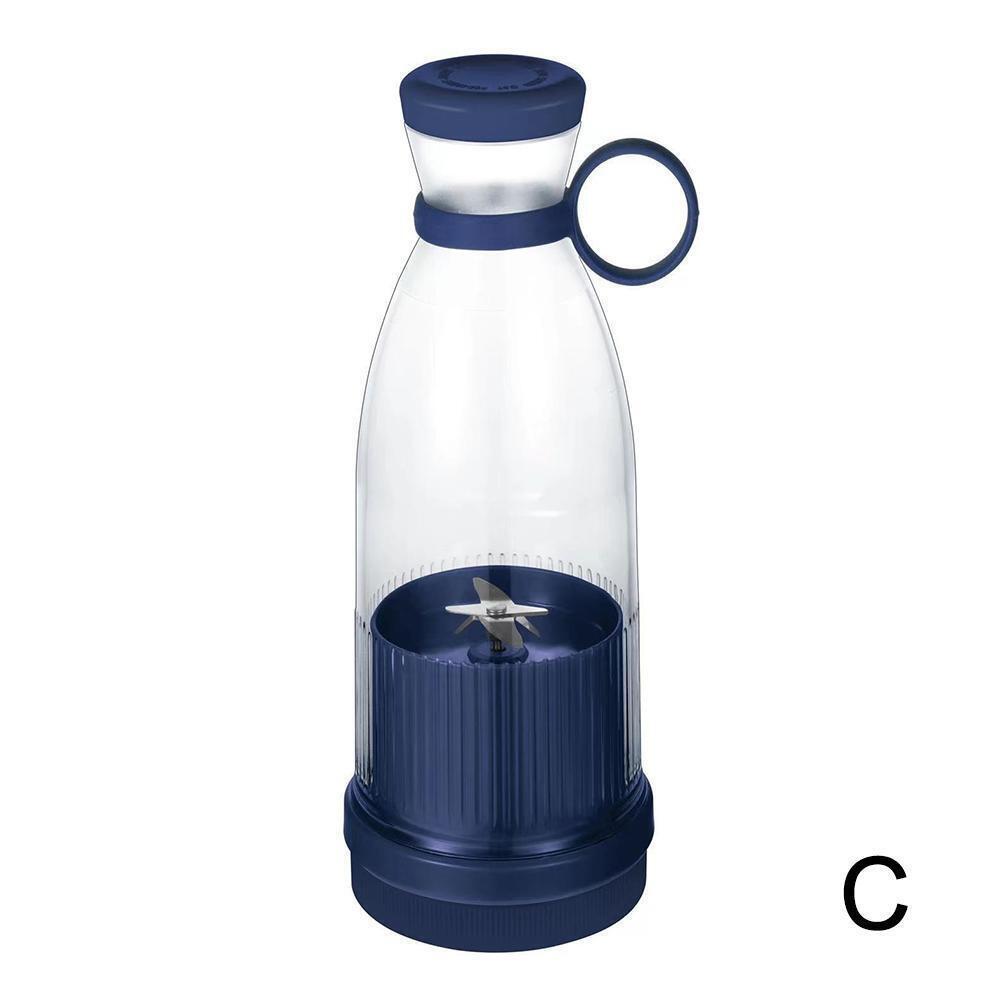 XYZE 1 stks Handige Draagbare Elektrische Mini Blender Mixer Shaker Fles USB Oplaadbare Fruitpers XYZ blauw