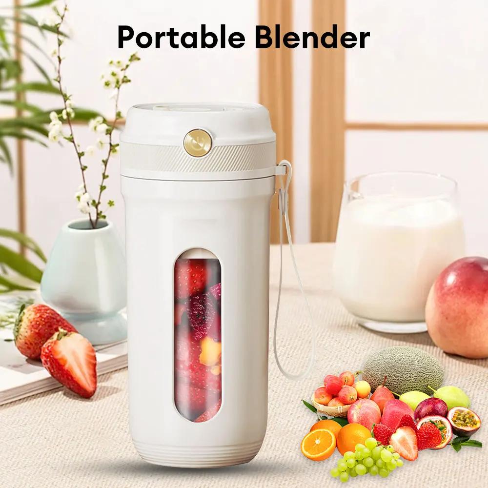 XK&CC 350ML Juicer Fruitmixers Elektrische draagbare blender USB Oplaadbare Smoothie Juicer Cup Squeezer Sapmaker 【1】1500mAh single battery wit