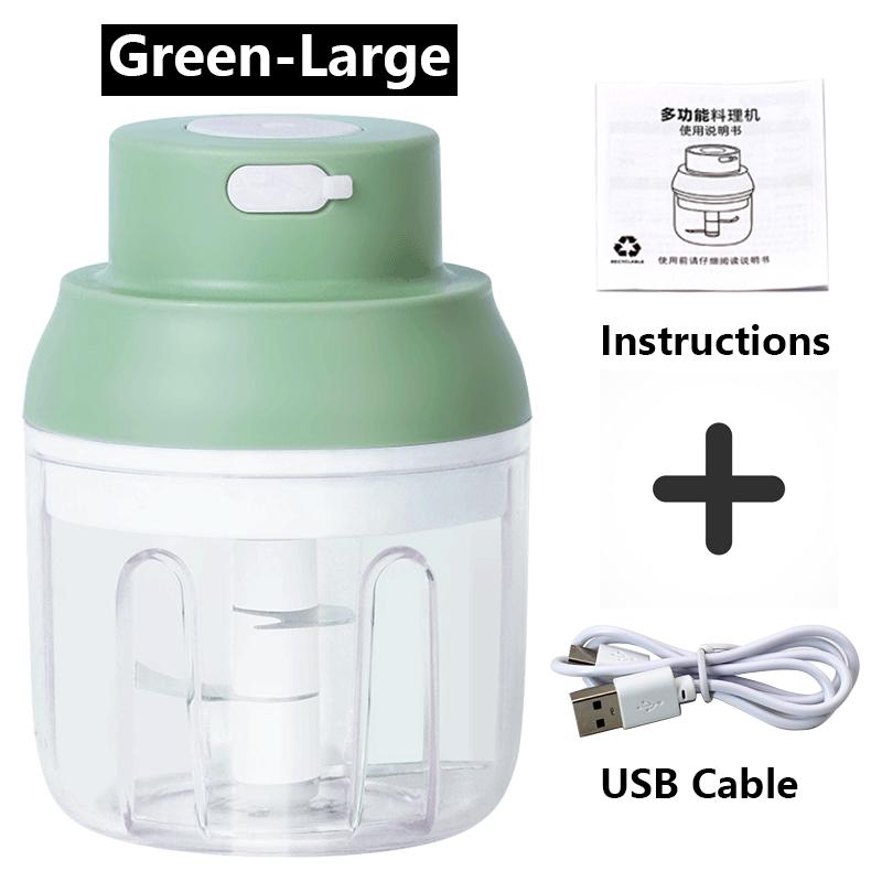 BC Clothing Mini-keukenmachine USB-oplaadbare krachtige motor Gemberstamper Chili-vleesblender Vleesmolen Keuken Voedselmixer Gereedschap 100/250ml