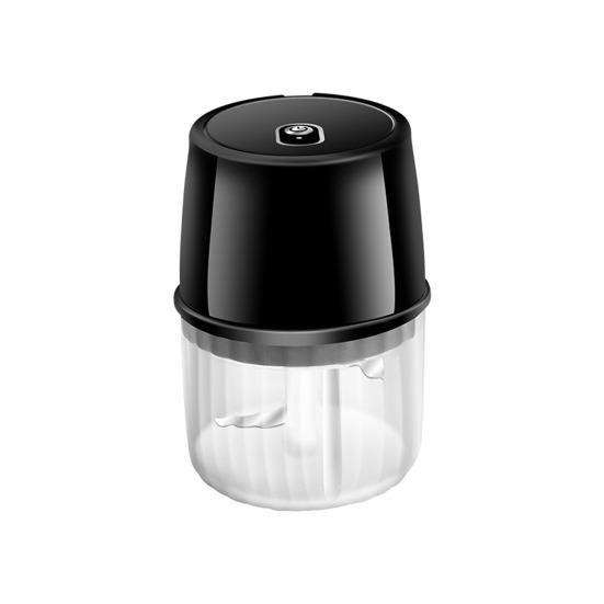 SUNJOY HOUSE 250 ml elektrische mini-voedselhakmolen USB oplaadbaar Bediening met één knop Eenvoudig te gebruiken Energiebesparende knoflookhakmolen zwart