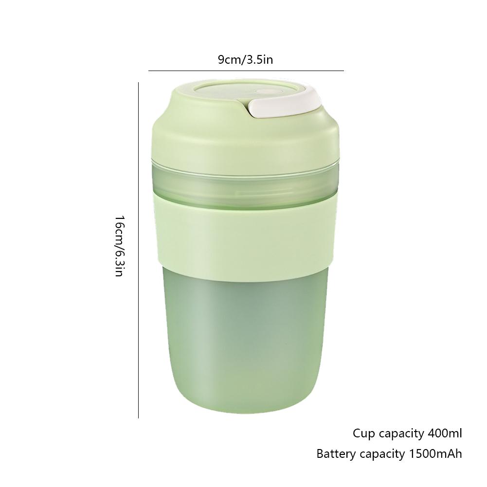 Refreshing Home Multifunctionele mini-sapbeker voor thuis, sapcentrifuge USB oplaadbaar 400 ml groen