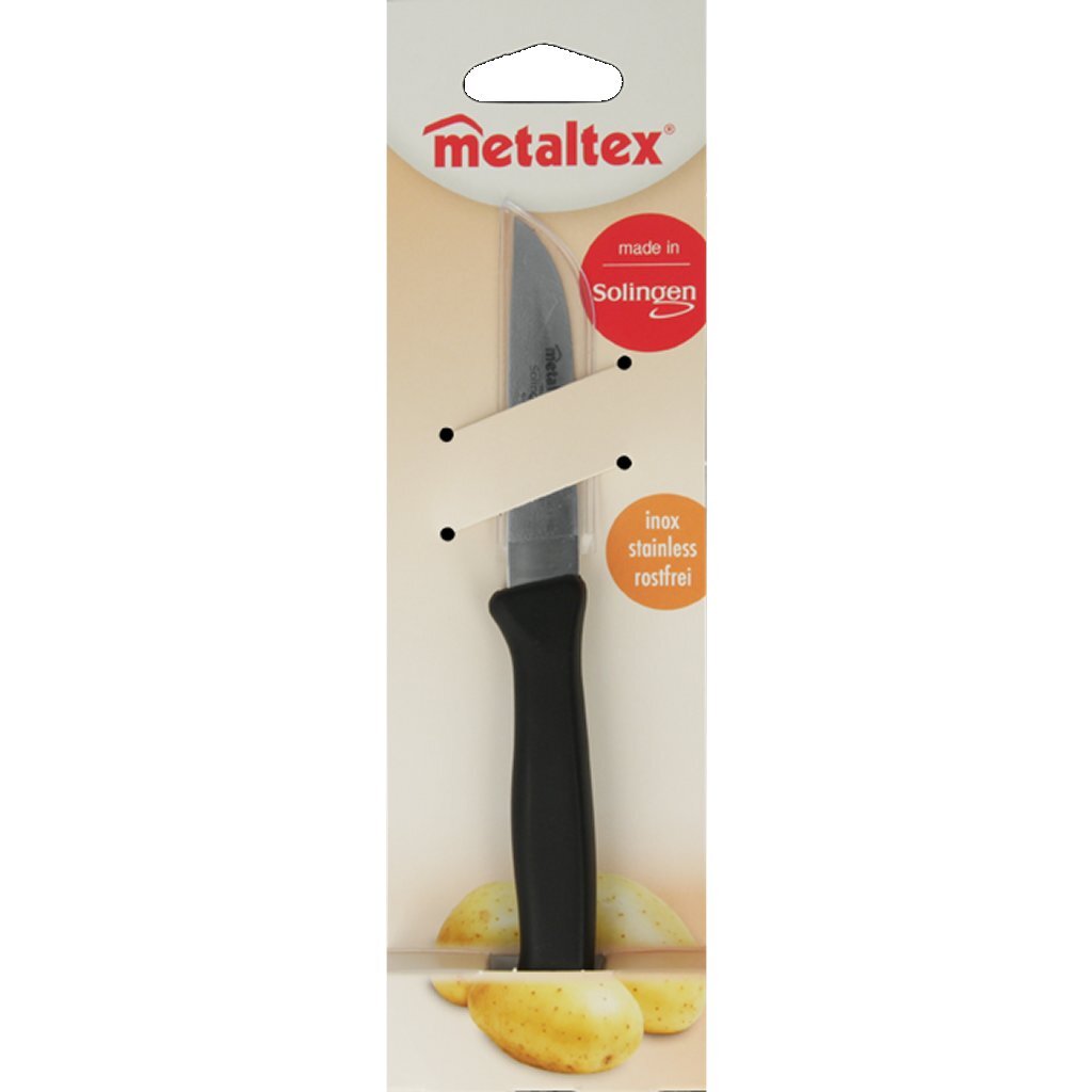 Tomado-Metaltex Keukenmes met Plastieken Greep Zwart/RVS