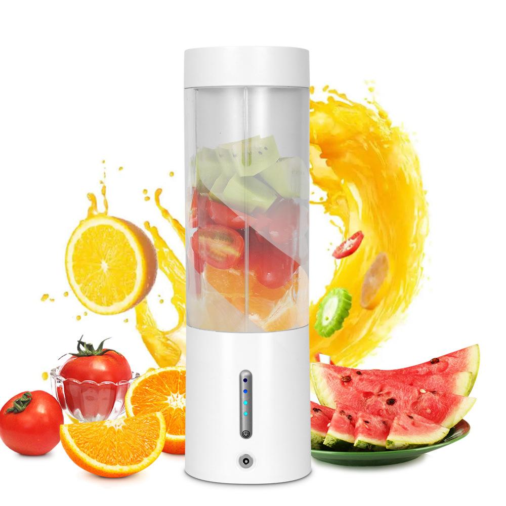 Huaqiang North Electronics Draagbare blender, shakes en smoothies met 6 ultrascherpe messen, 15Oz miniblender USB oplaadbaar magnetisch voor reizen/picknick/kantoor/sportschool 1PCS wit