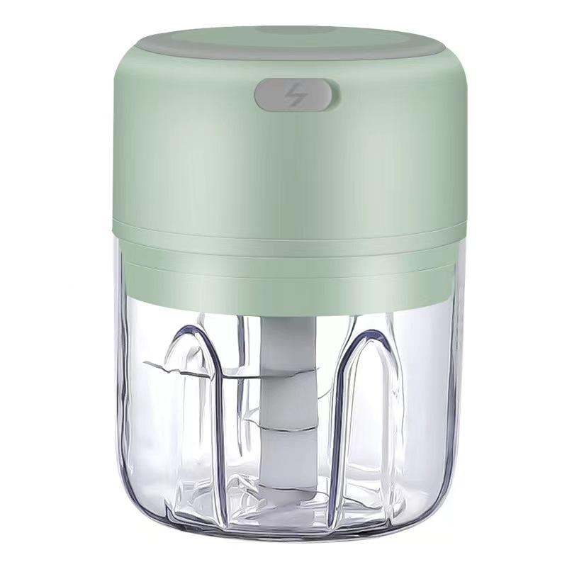 Factory Discount Outlet 100/250/300 ml Elektrische Mini Knoflook Vleesmolen Draagbare Vleesmolen USB Oplaadbare Gember Chili Groente Stamper Keuken gereedschap 250ML groen