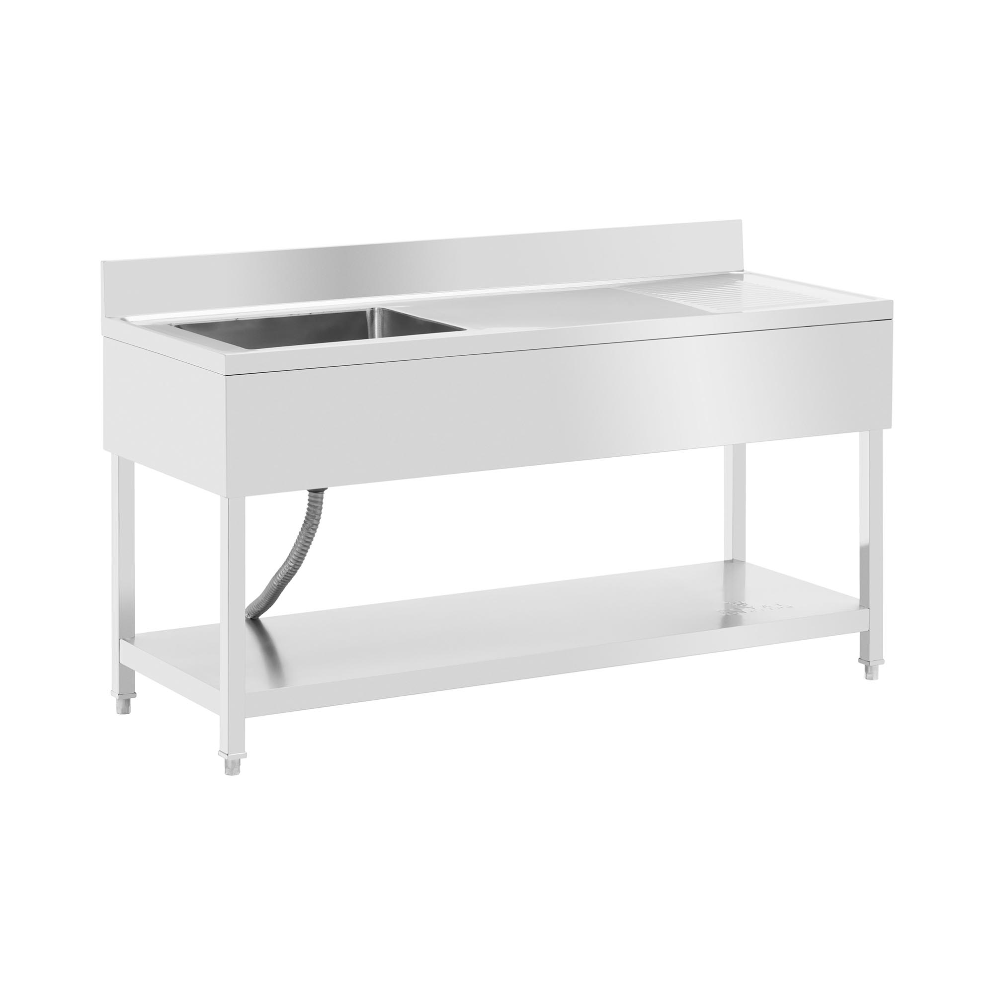 Royal Catering Aanrechttafel - 1 bak - RVS - 160 x 60 x 97 cm - 