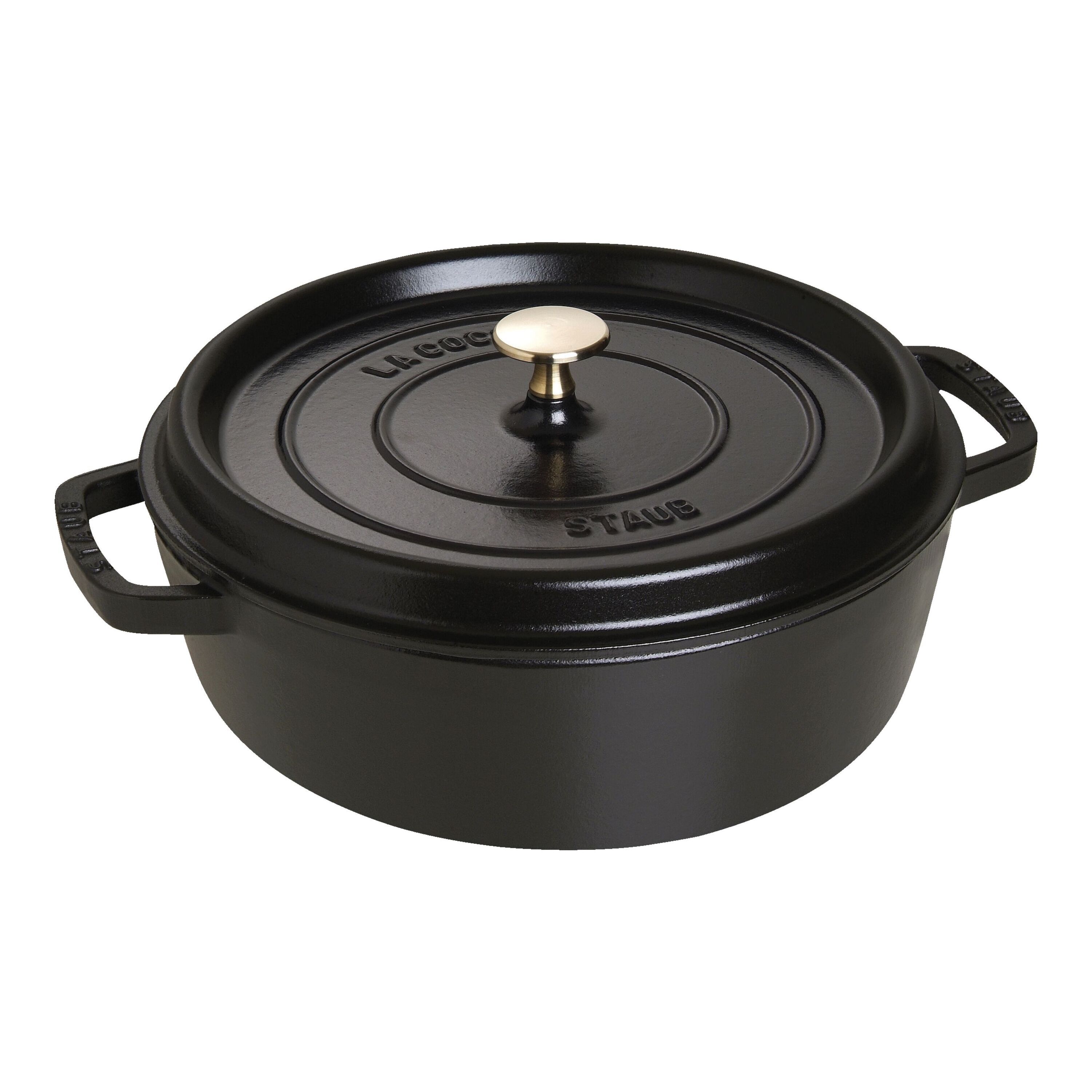 Staub La Cocotte Lage cocotte 26 cm / 4 l, Rond, Zwart - La Cocotte - 