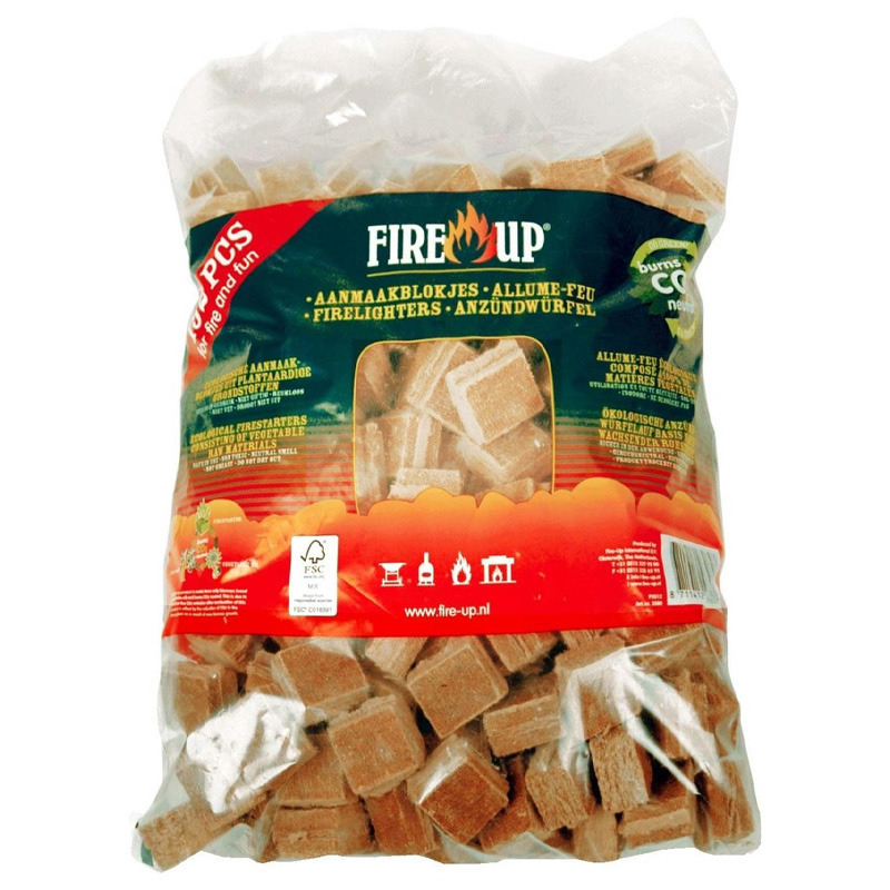 Fire up Fire-up Barbecue aanmaakblokjes - 192x - bruin - reukloos - niet giftig - BBQ -