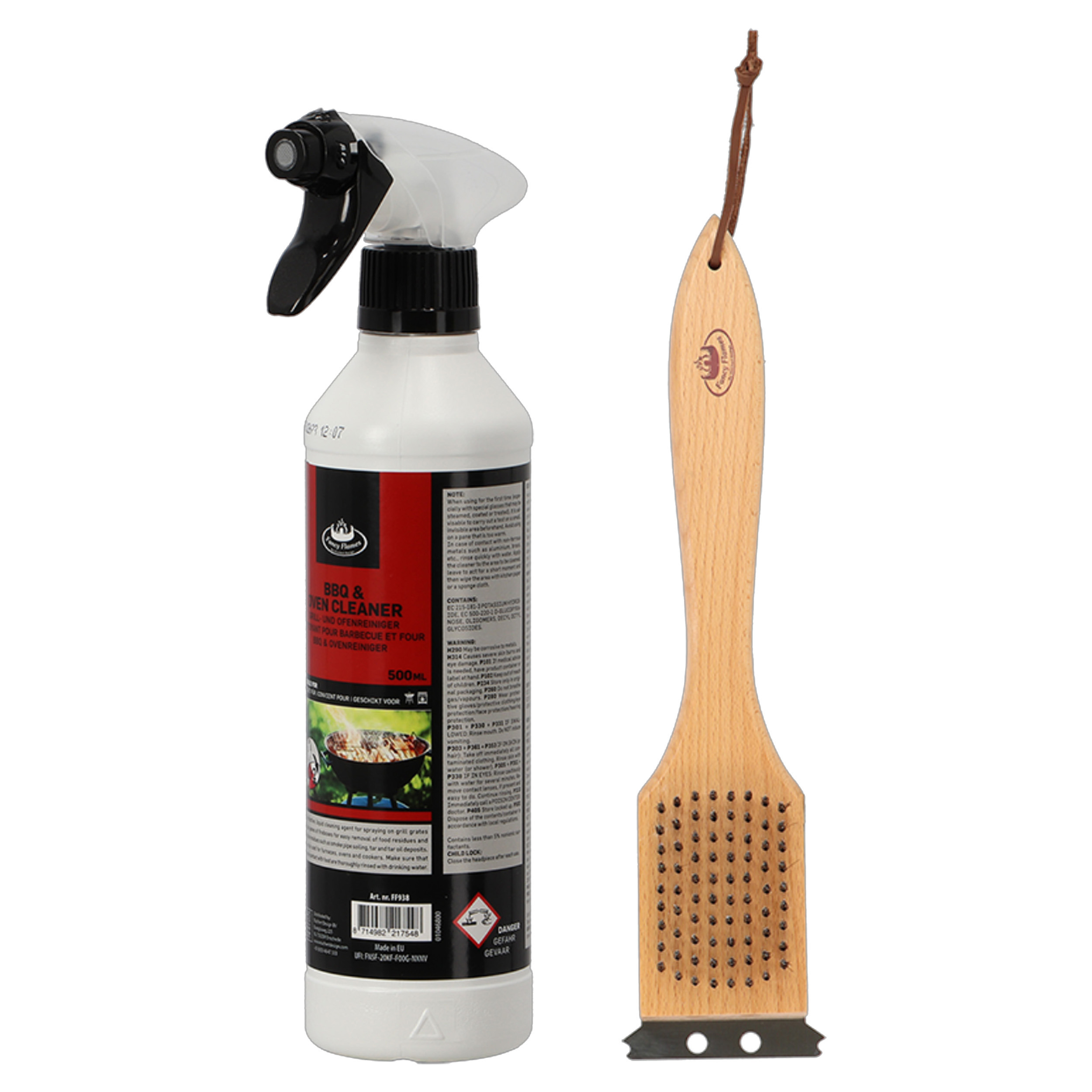 Fancy Flames BBQ schoonmaakset - BBQ reiniger - BBQ schoonmaakborstel -