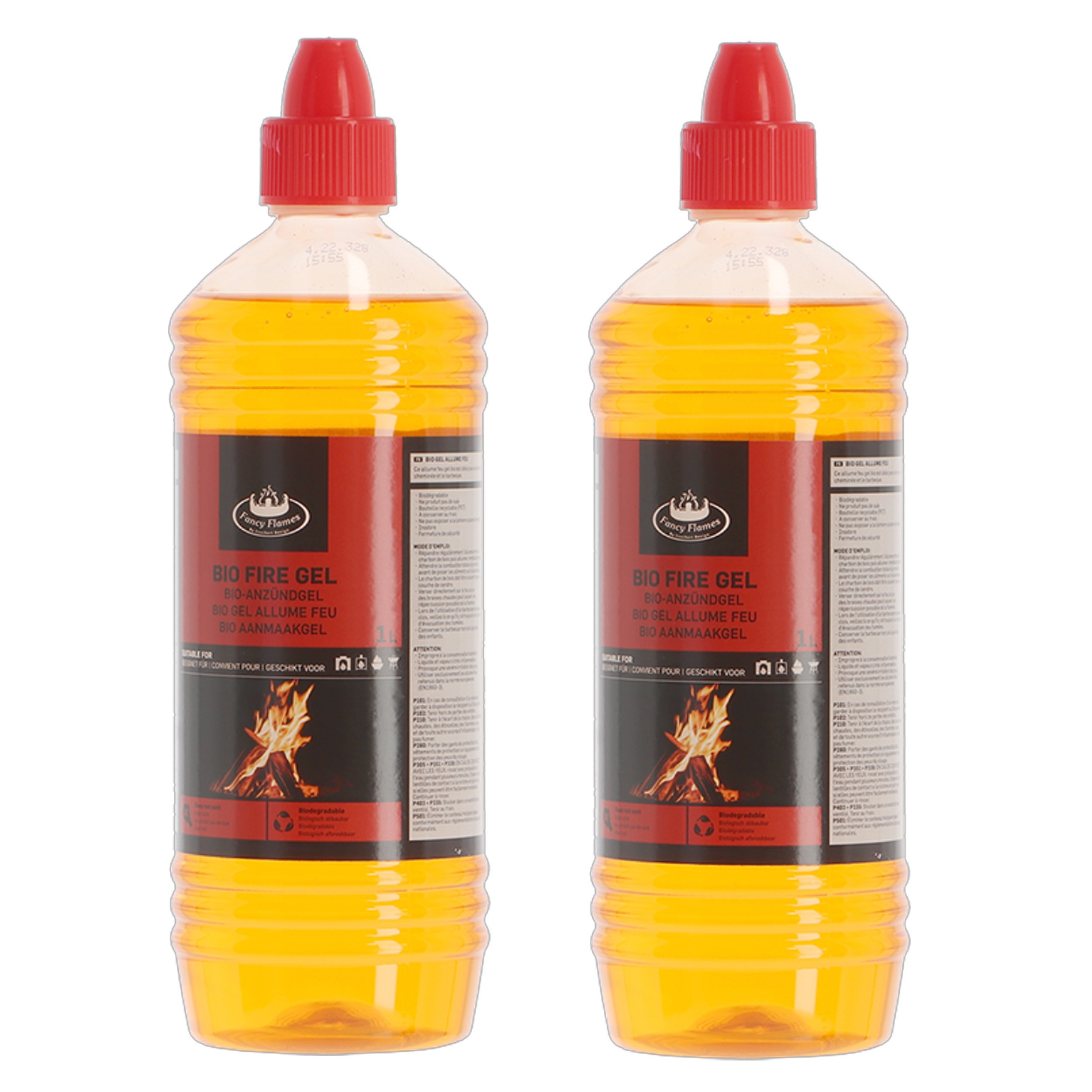 Fancy Flames Bio Aanmaakgel - 2x - 1 liter - aanmaak gel - vuurstarter -