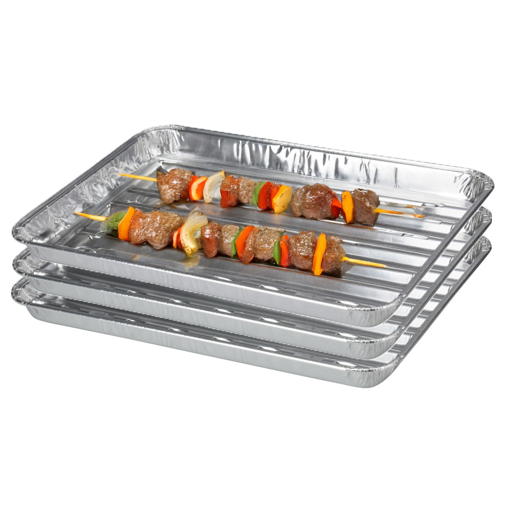 BBQ Collection barbecue grillschalen - Set van 25x stuks - x 32 cm - Vlees grillen - BBQ rooster -
