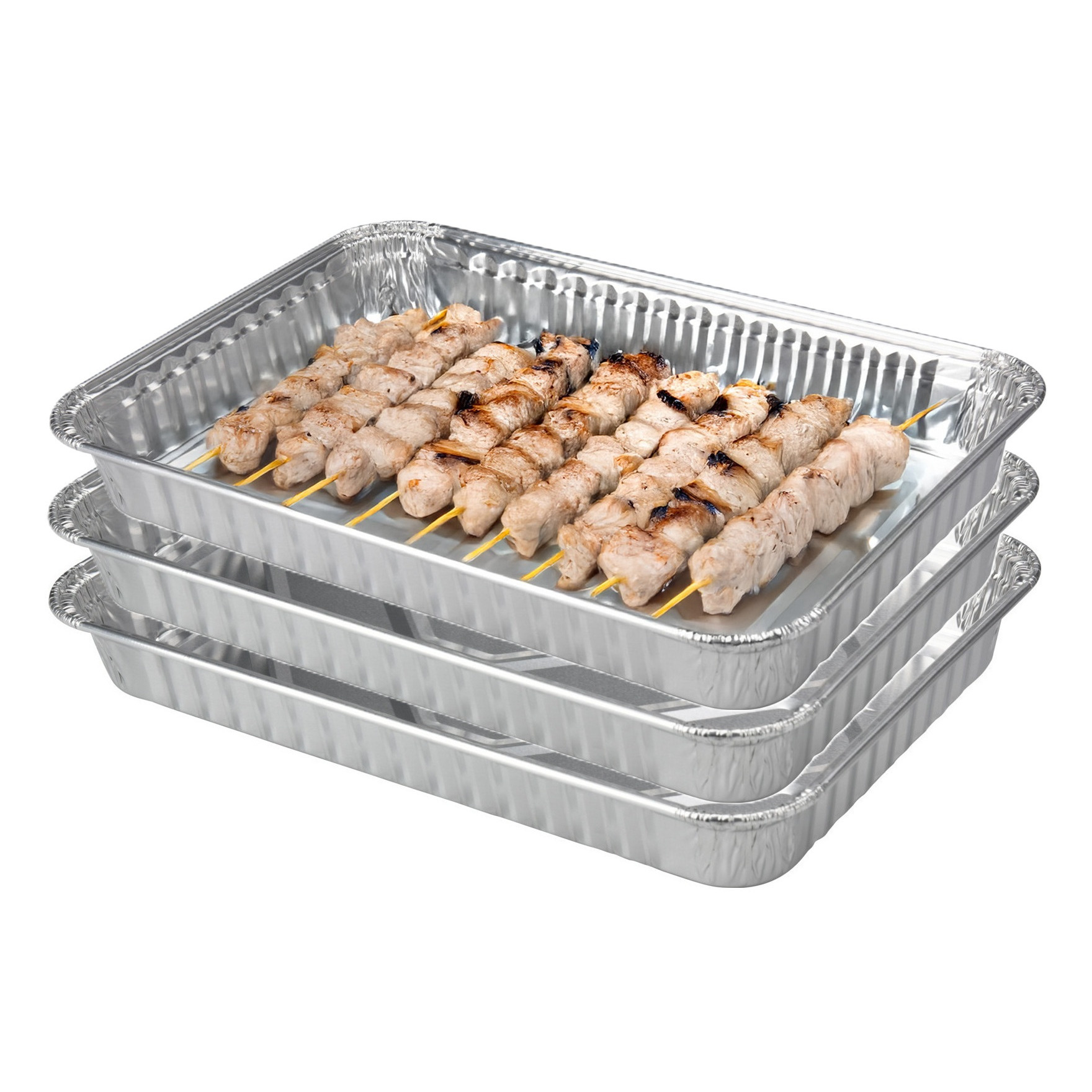 BBQ Collection barbecue grillschalen - Set van 32x stuks - 32 x 23 cm - Vlees grillen - BBQ rooster -