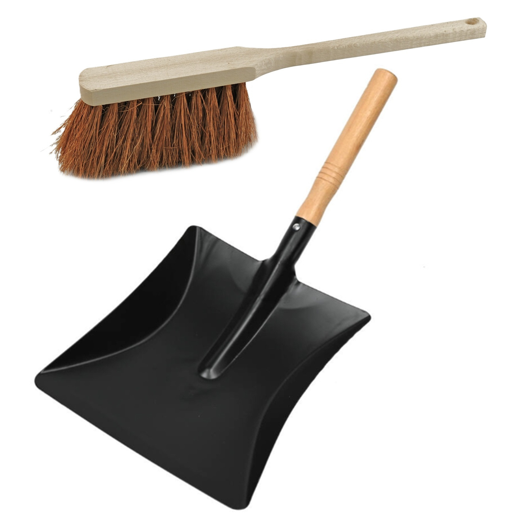 Benson Stoffer en blik set - Handveger van 45 cm - zwart metalen stofblik van 23 x cm -