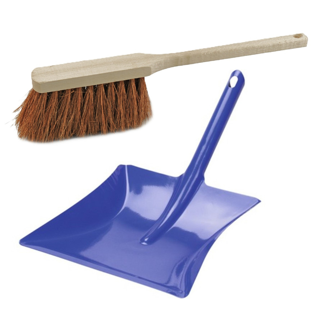 Benson Stoffer en blauw blik combinatie - buiten - Hout met kokosvezels - Metalen blik 23 x 23 cm -