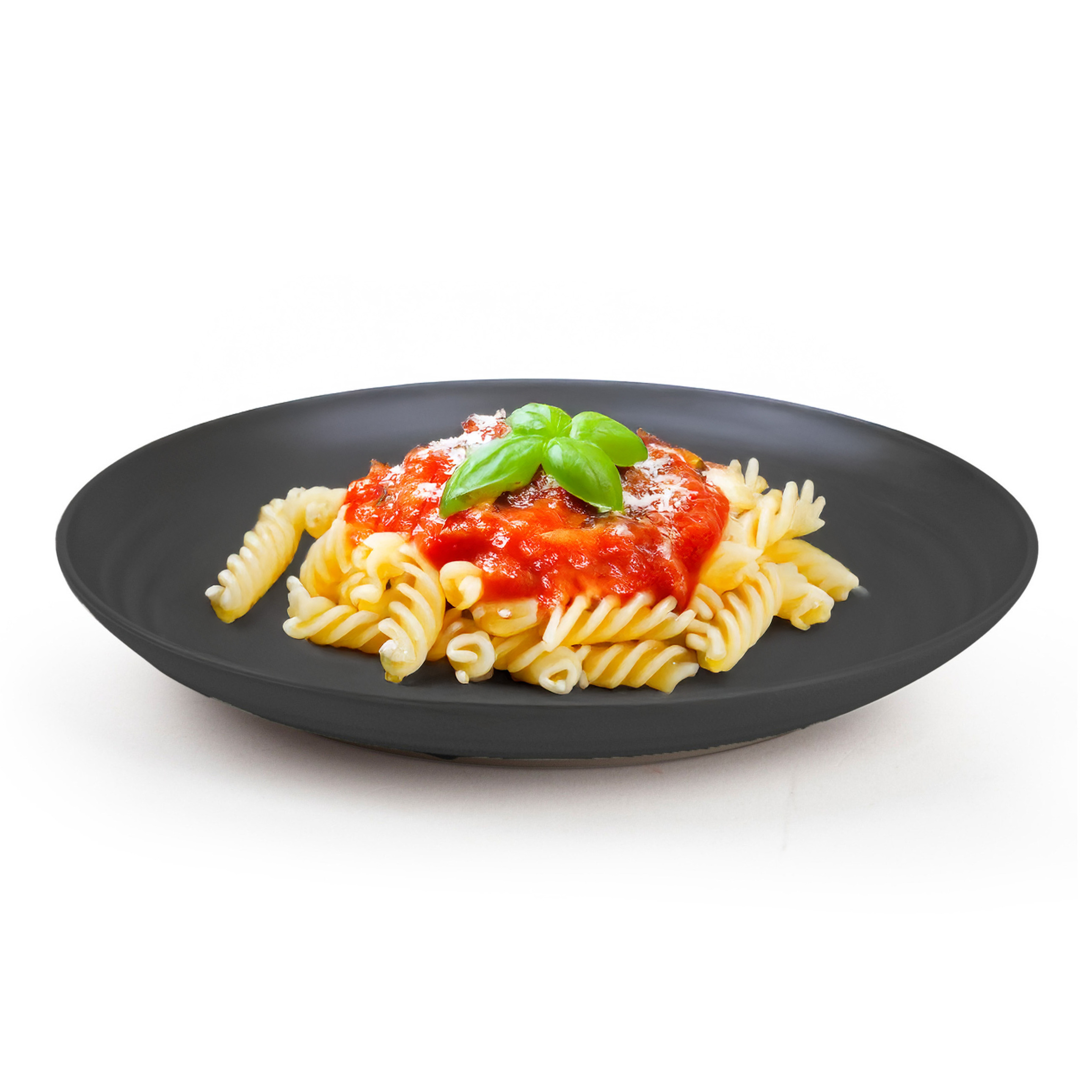 PlasticForte Rond bord/camping bord - D20 cm - zwart - kunststof - onbreekbaar - servies -
