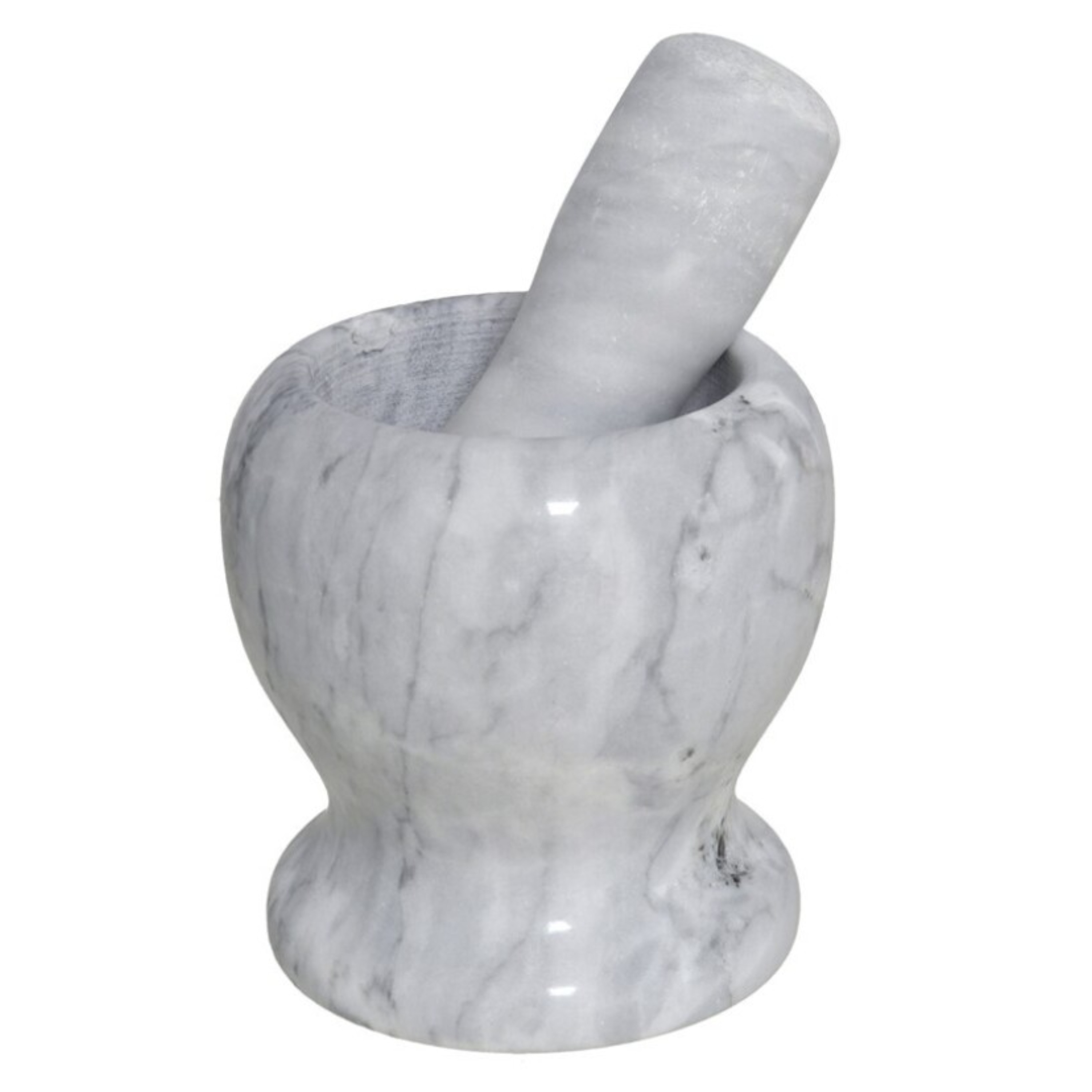 Gerimport Vijzel met stamper - marmer - 10 x 10 x 19 cm - keuken -