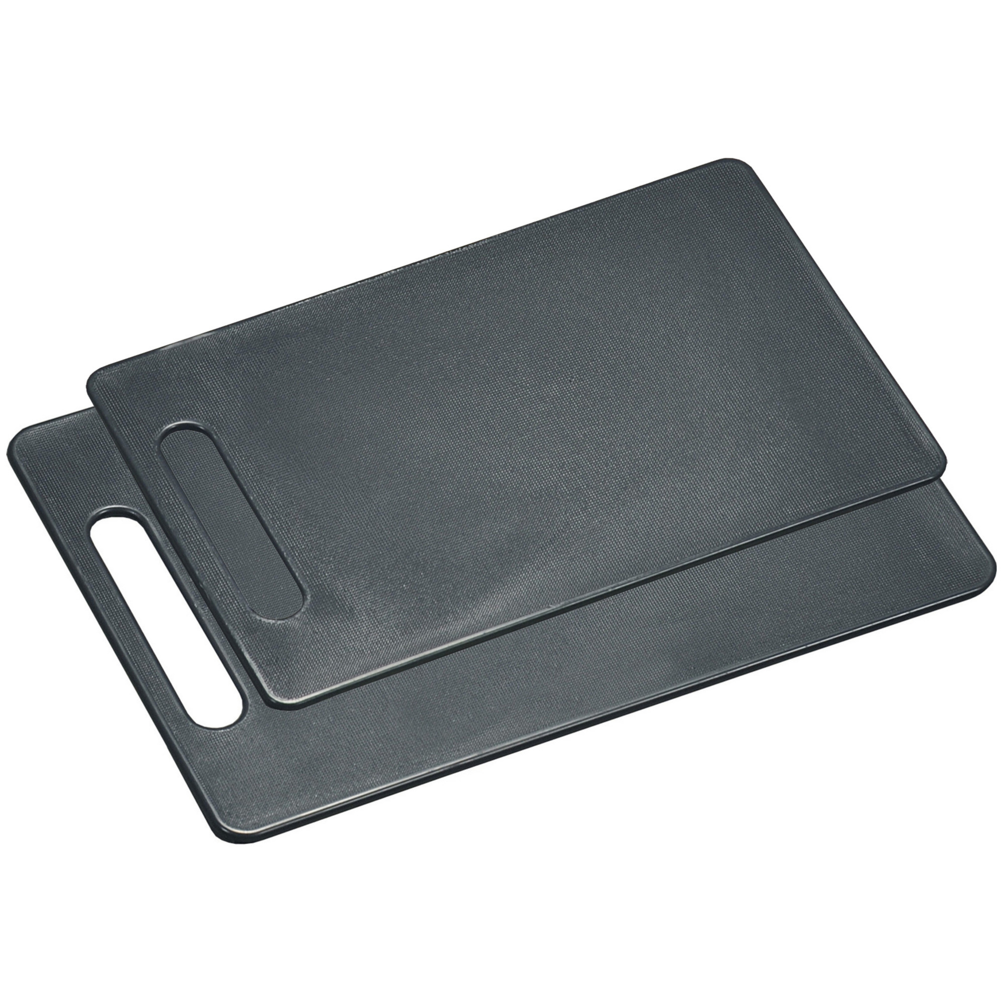 Merkloos 2x Kunststof snijplanken set grijs 20 x 29 cm/24 x cm -