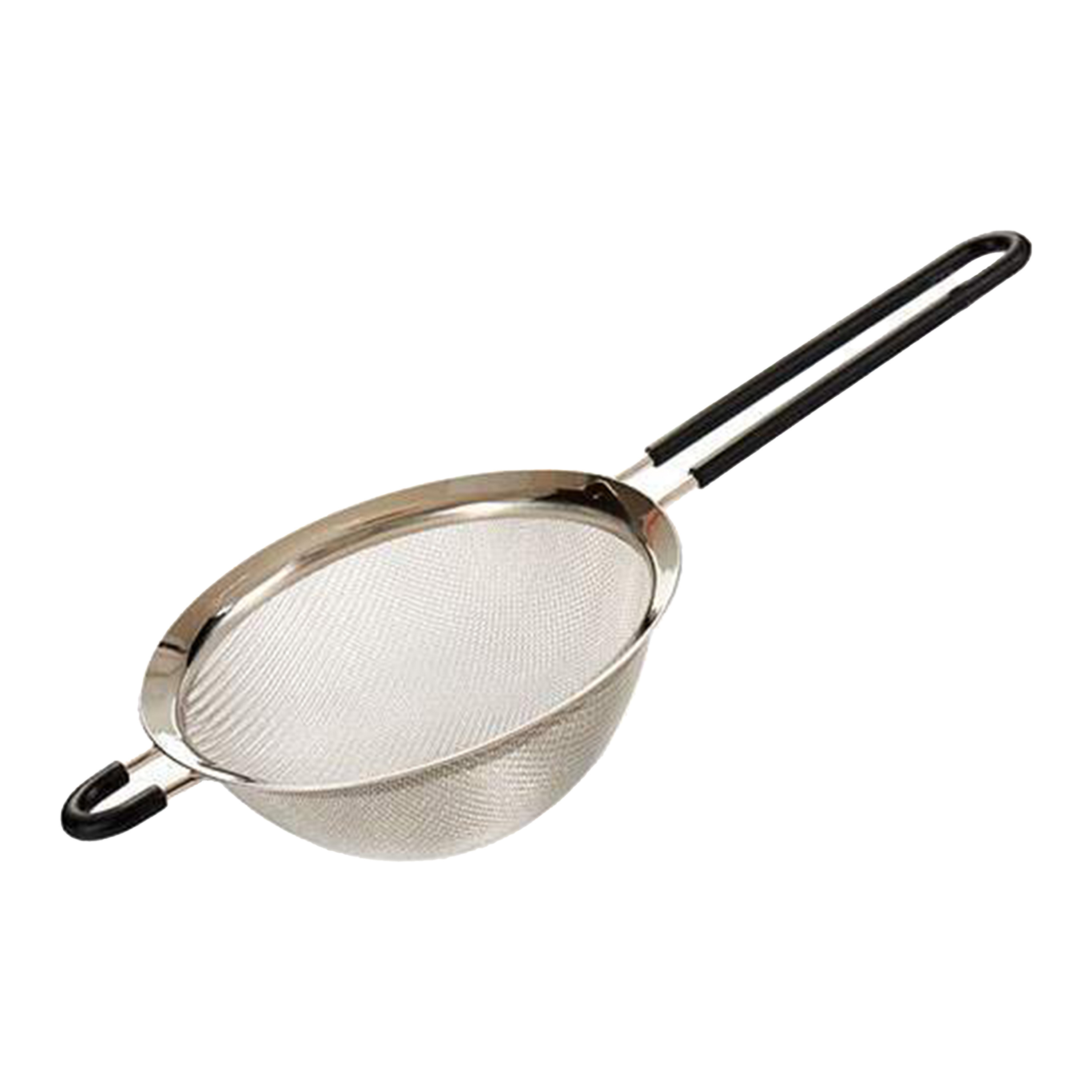 Arte r RVS zeef met zwart handvat 35 x 16 cm -