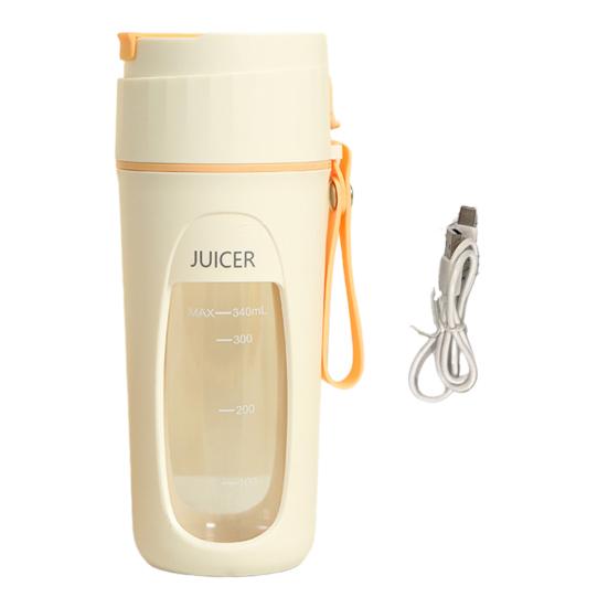 Darling Women Boutique A Elektrische sapcentrifuge persoonlijke blender met 50W krachtige motor 22000 tpm hoge snelheid BPA-vrije USB oplaadbare mini vruchtensapmixer oranje