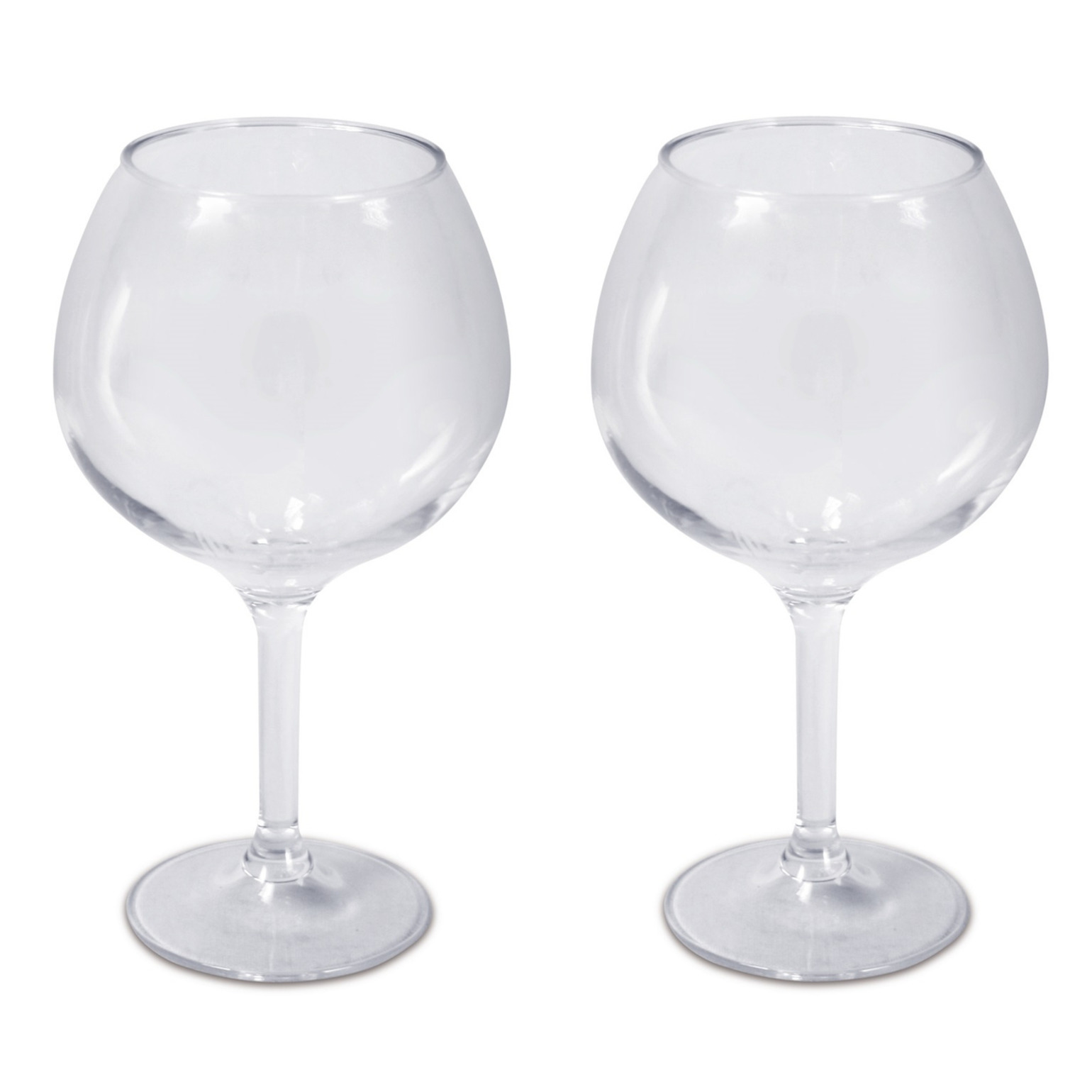 Araven 6x stuks onbreekbare kunststof camping rode wijn/gin tonic ballon glazen 780 ml -