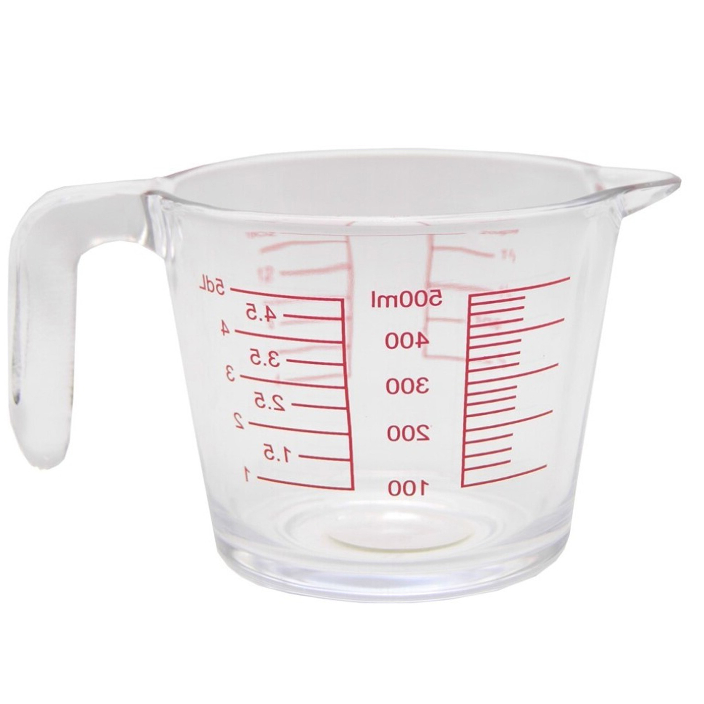 Gerimport Keuken maatbeker/mengbeker - glas - transparant - 500 ml - schenktuit -