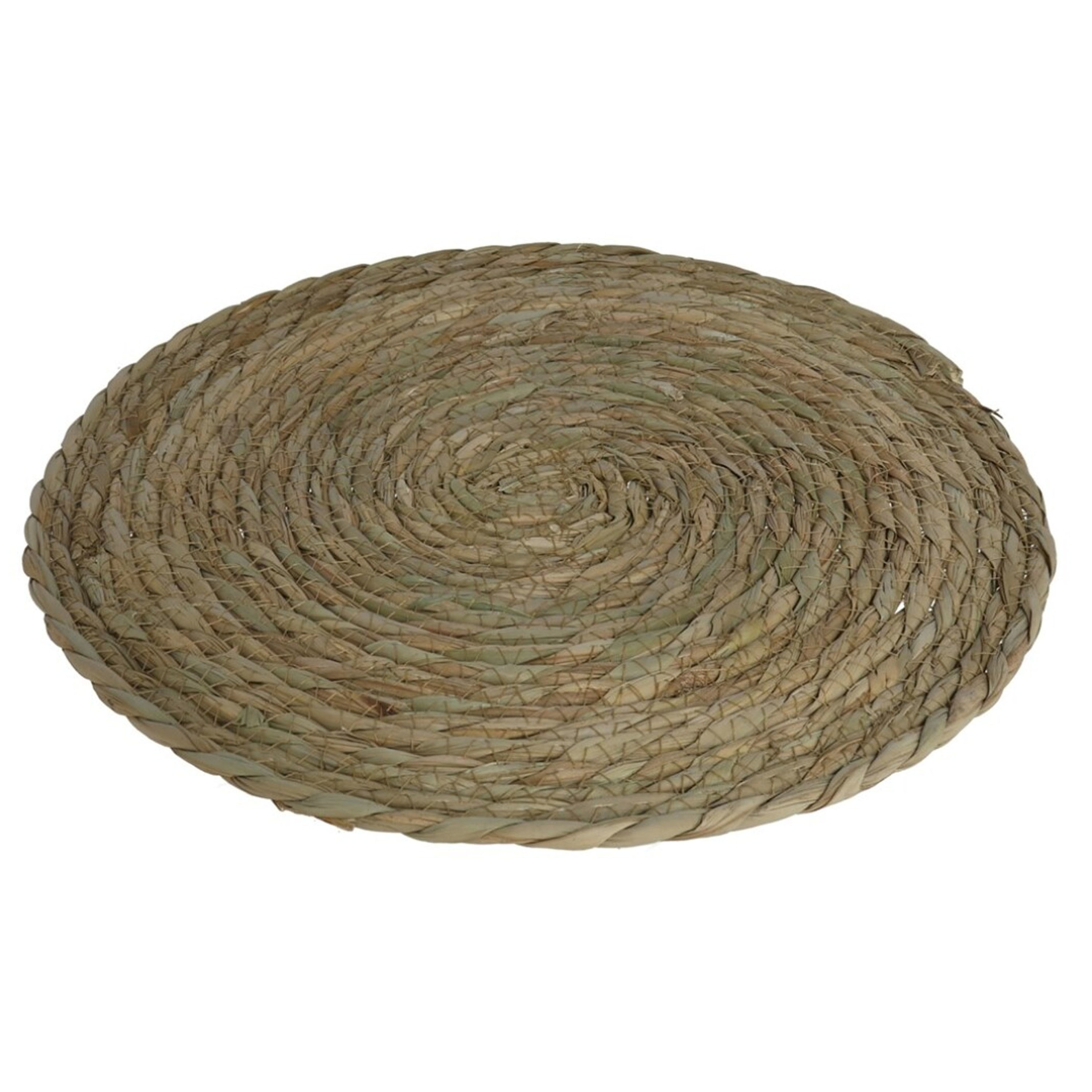 Gerimport Pannenonderzetter - zeegras - rond - 36x36 cm - naturel -