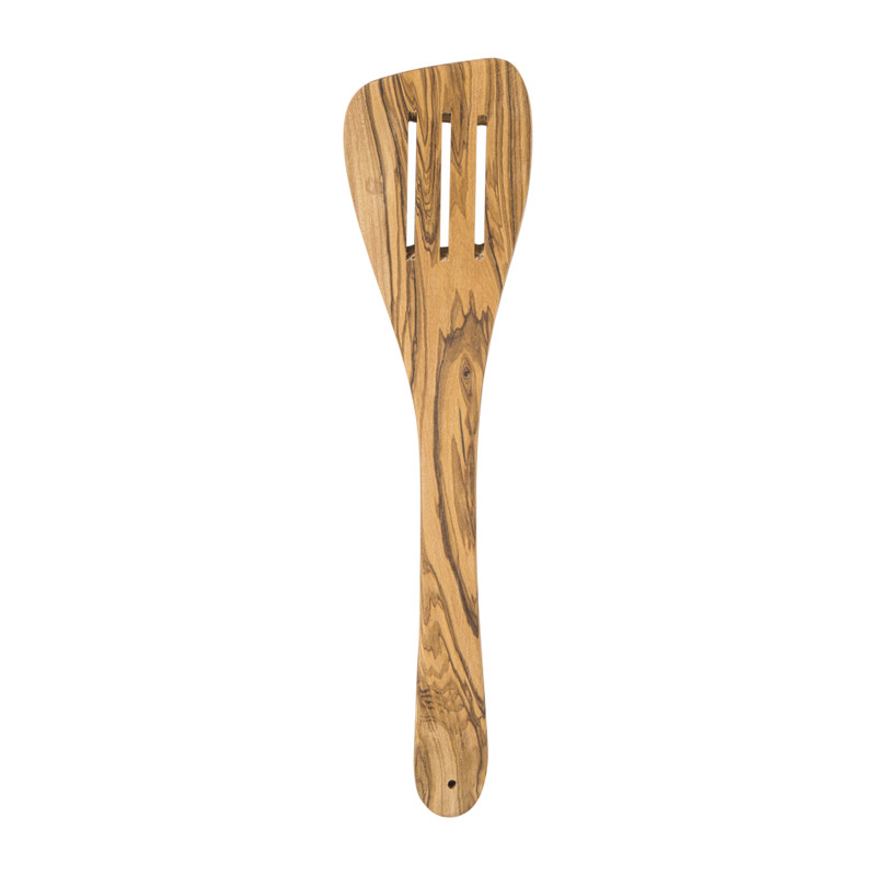 Xenos Spatel met gleuven olijfhout - bruin - 30 cm