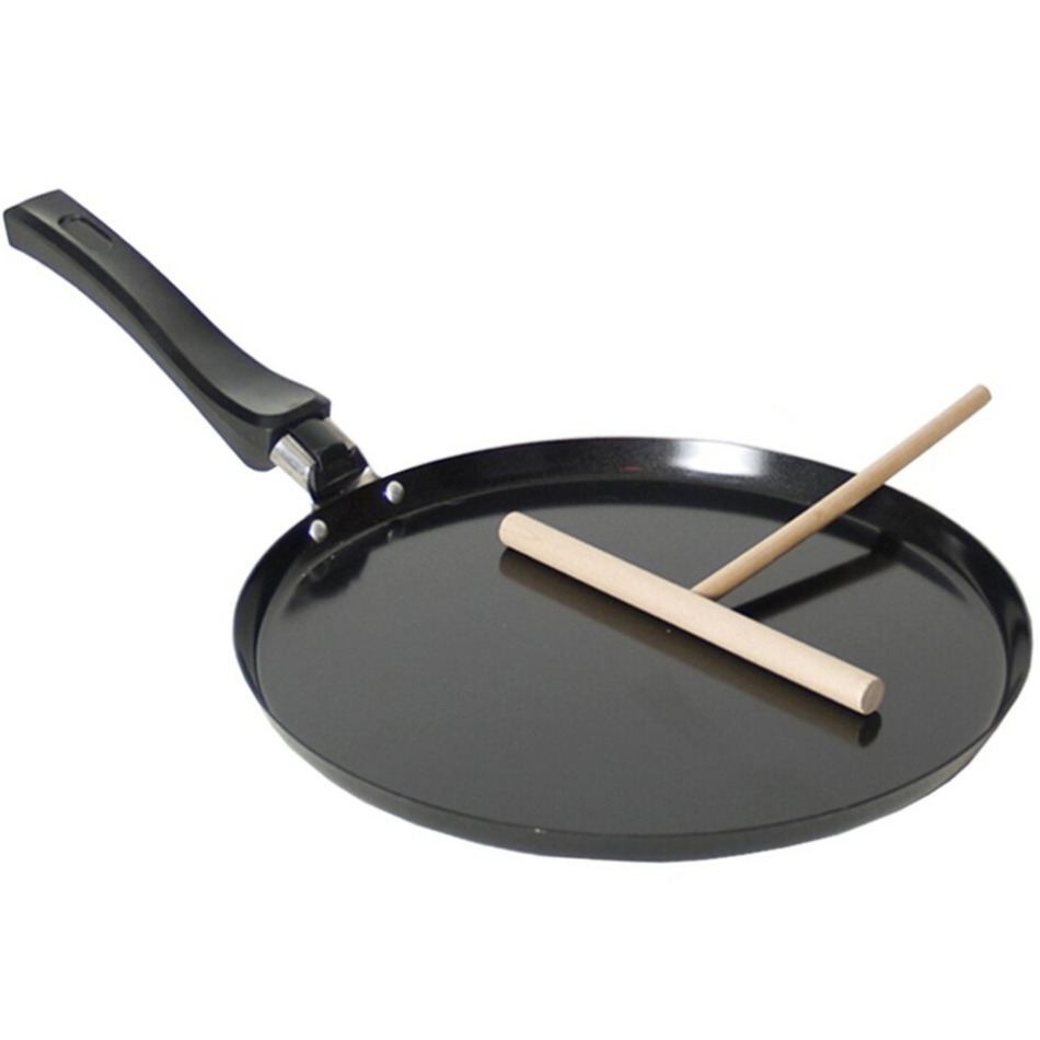 San Ignacio pannenkoekenpan/crepepan - D24 cm - zwart -