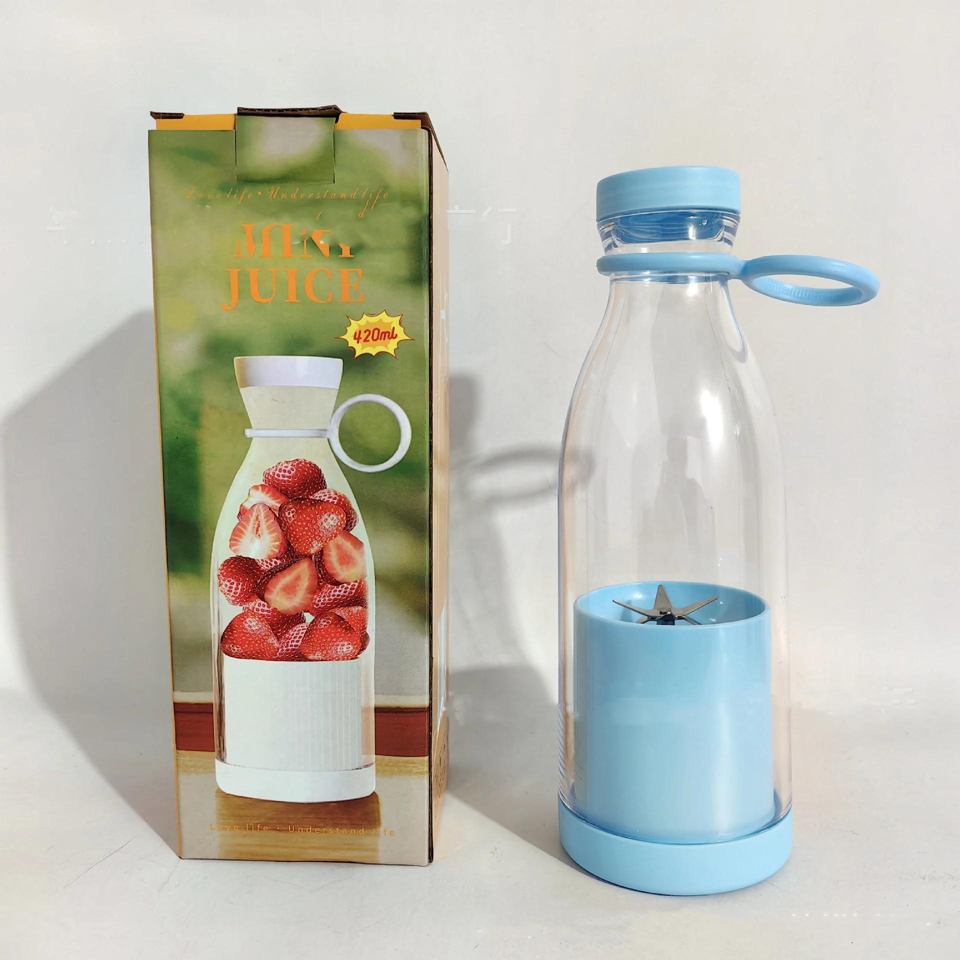 Darling Women Boutique A Draagbare elektrische sapcentrifuge mini sapblender USB-oplaadbaar 6 messen Shake Smoothie Sinaasappel Citroen Fruitmixer Verspersmachine