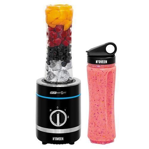 TECHSALES NOVEEN mixeur Sport Mix & Fit SB1000 X-LINE Mélangeur de smoothie (compris 2 bouteilles, 600 ml, 300 watts)