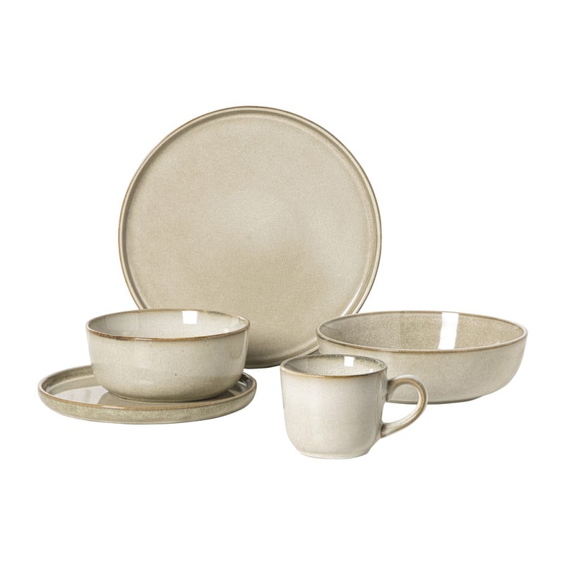 Xenos Serviesset 20-delig - beige - 4 persoons