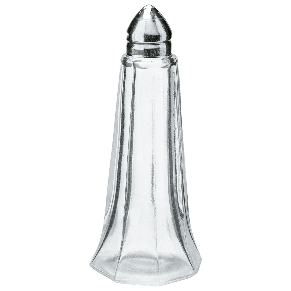 PULSIVA Zout-/peperstrooier Concorde; 11.5 cm (H); zilver/transparant; 10 stuk / verpakking