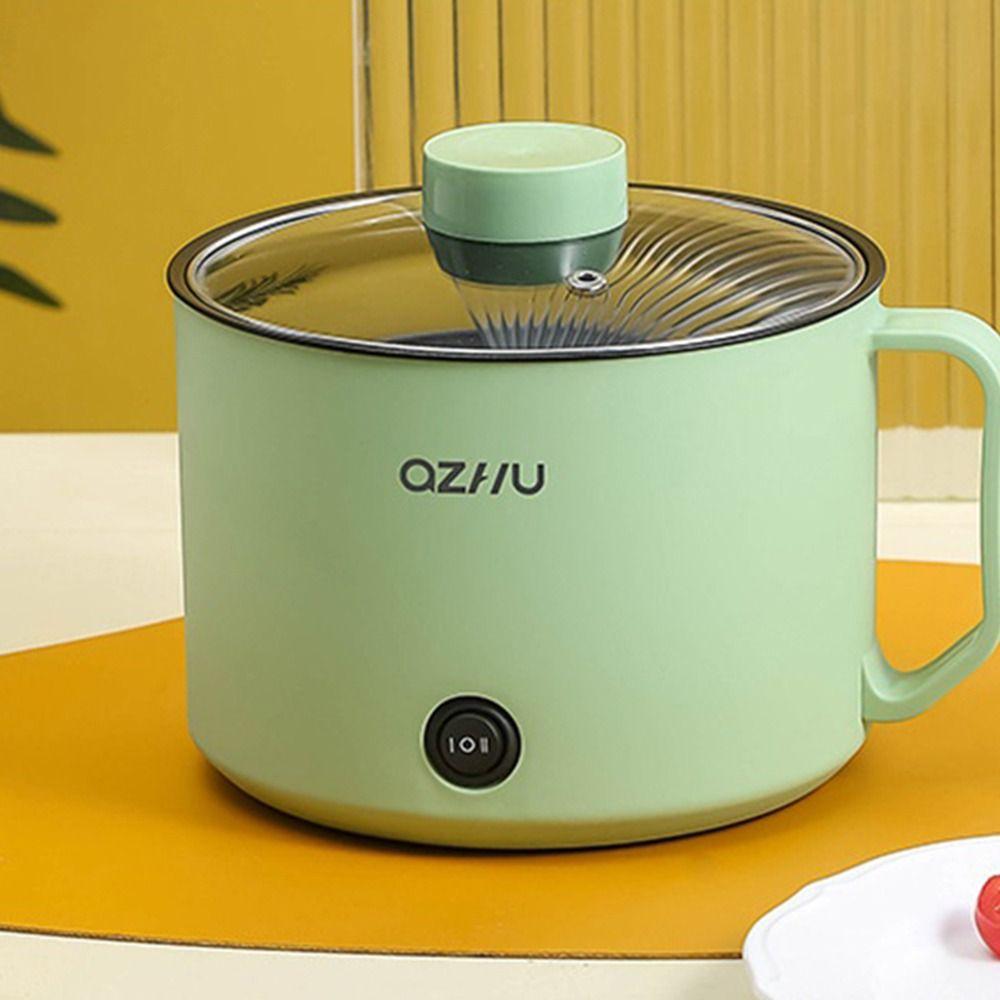 Hongsee Electric Rice Cooker Soup Heater Pot Non-stick Cooking Electric Cooker Hot Pot steamer Cooking Pot green-no steamer
