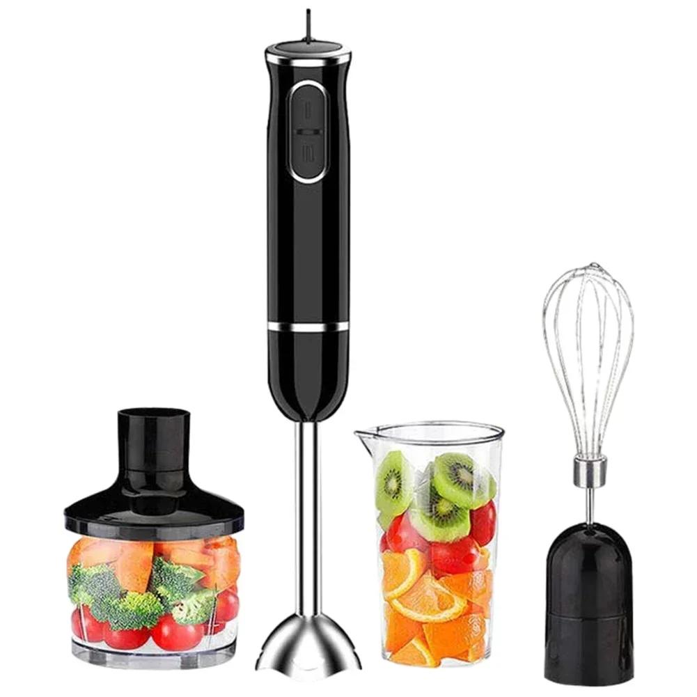 Refreshing Home 4 in 1 Elektrische Staafmixer 500W Keukenmachine 2 Mixsnelheden Ei Garde Mixer Sapcentrifuge Vleesmolen Handheld Staafmixer Set EU Plug