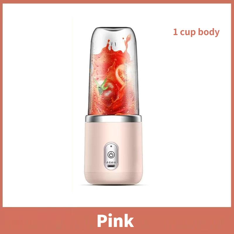 XK&CC Draagbare Juicer Opladen Kleine Huishoudelijke Sapbeker Volautomatische Multifunctionele Juicer Cup 【A】Pink（1 cup body）