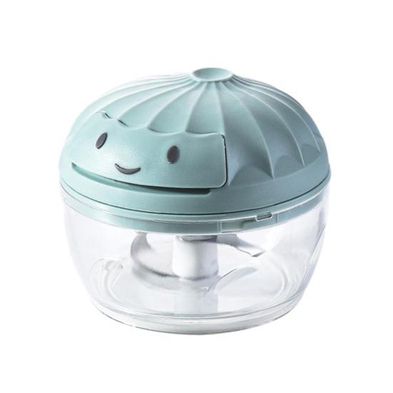 Deyishenghuo Handmatige Knoflookstamper Afneembare Transparante Voedselveilige Hoge Efficiëntie Knoflookmolen Chopper met S blauw