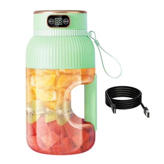 Phone Needs Multifunctionele draagbare sapcentrifugebeker met digitaal display, grote capaciteit, USB-oplaadbare, draadloze smoothieblender A сyaan