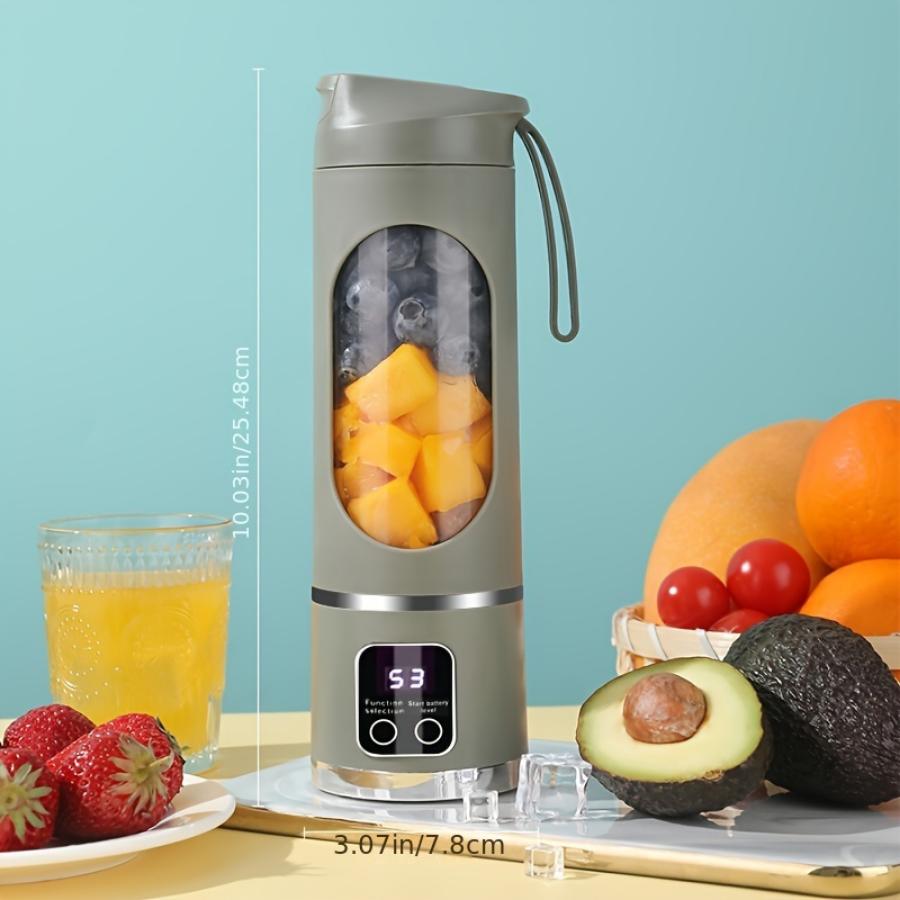 Su Yixin Draagbare USB oplaadbare blender met LED-display - 15,22oz, ideaal voor smoothies en milkshakes, compacte verse sapmixer-blender groen