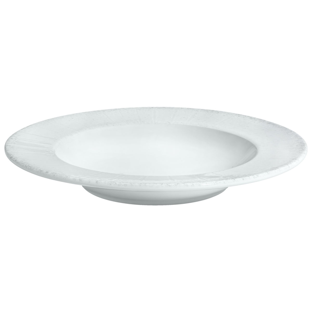 Vega Diep bord Caju met rand; 300 ml, 23 cm (Ø); wit/grijs; rond; 6 stuk / verpakking