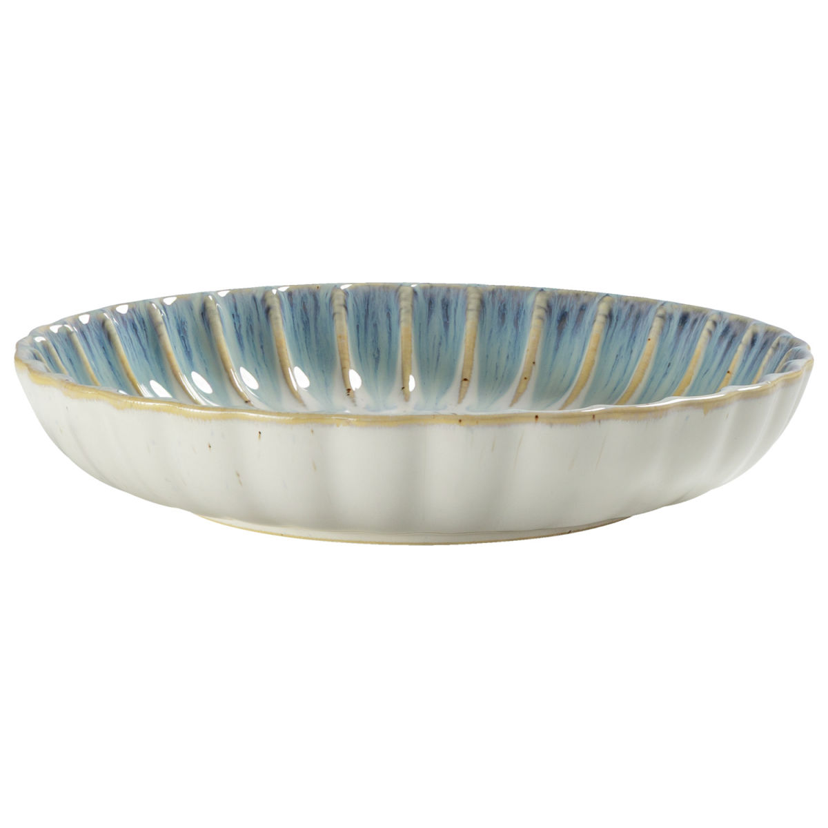 Vega Diep bord Flora; 300 ml, 23x4.6 cm (ØxH); blauw/beige; rond; 4 stuk / verpakking