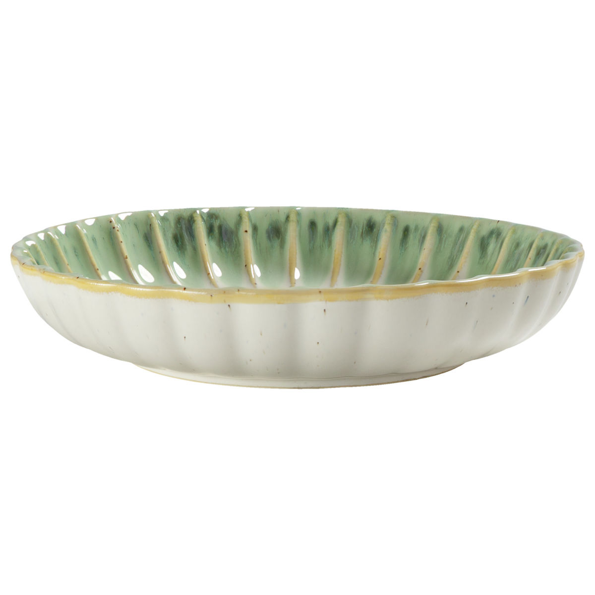 Vega Diep bord Flora; 300 ml, 23x4.6 cm (ØxH); groen/beige; rond; 4 stuk / verpakking