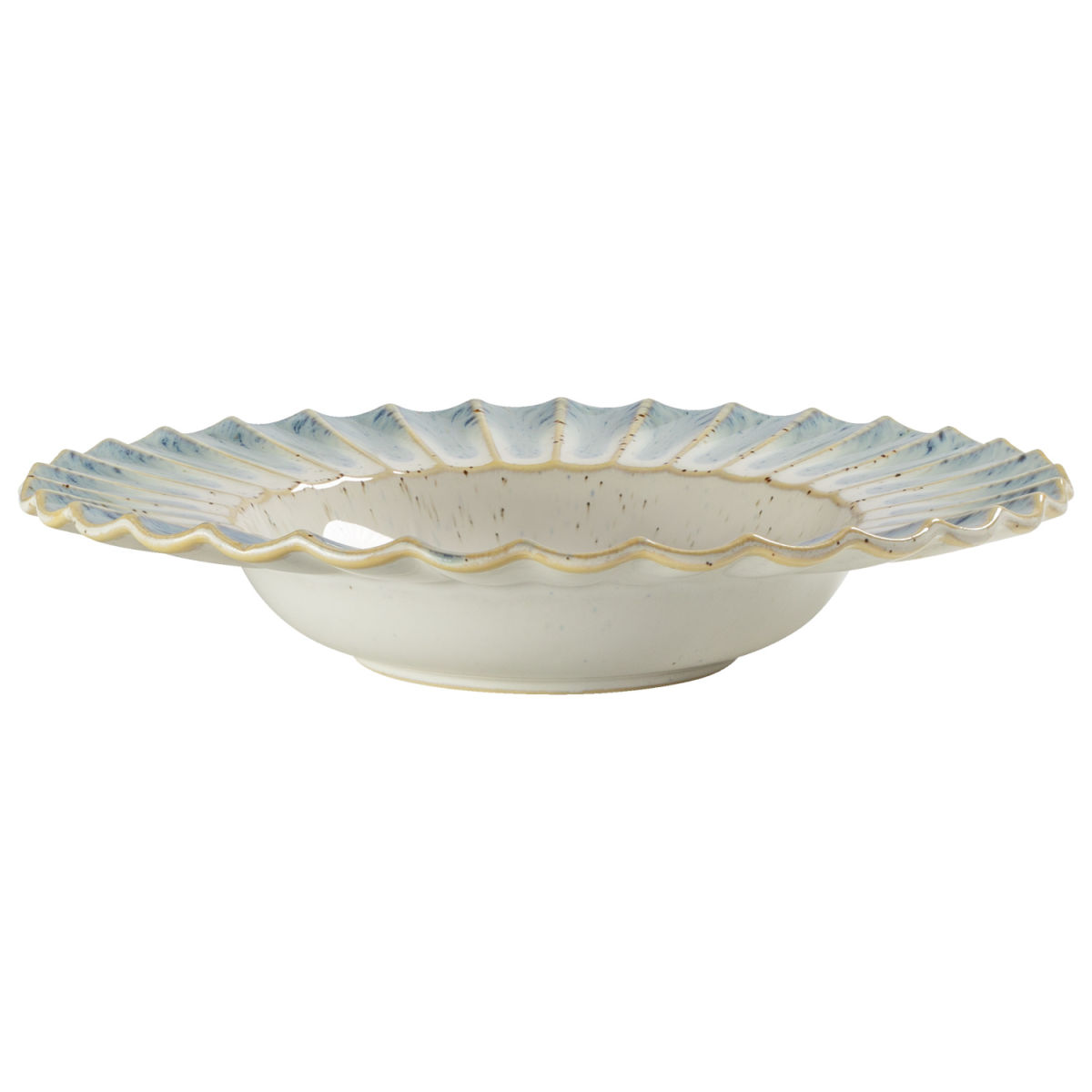 Vega Pastabord Flora met rand; 300 ml, 24.3x4.6 cm (ØxH); blauw/beige; rond; 4 stuk / verpakking