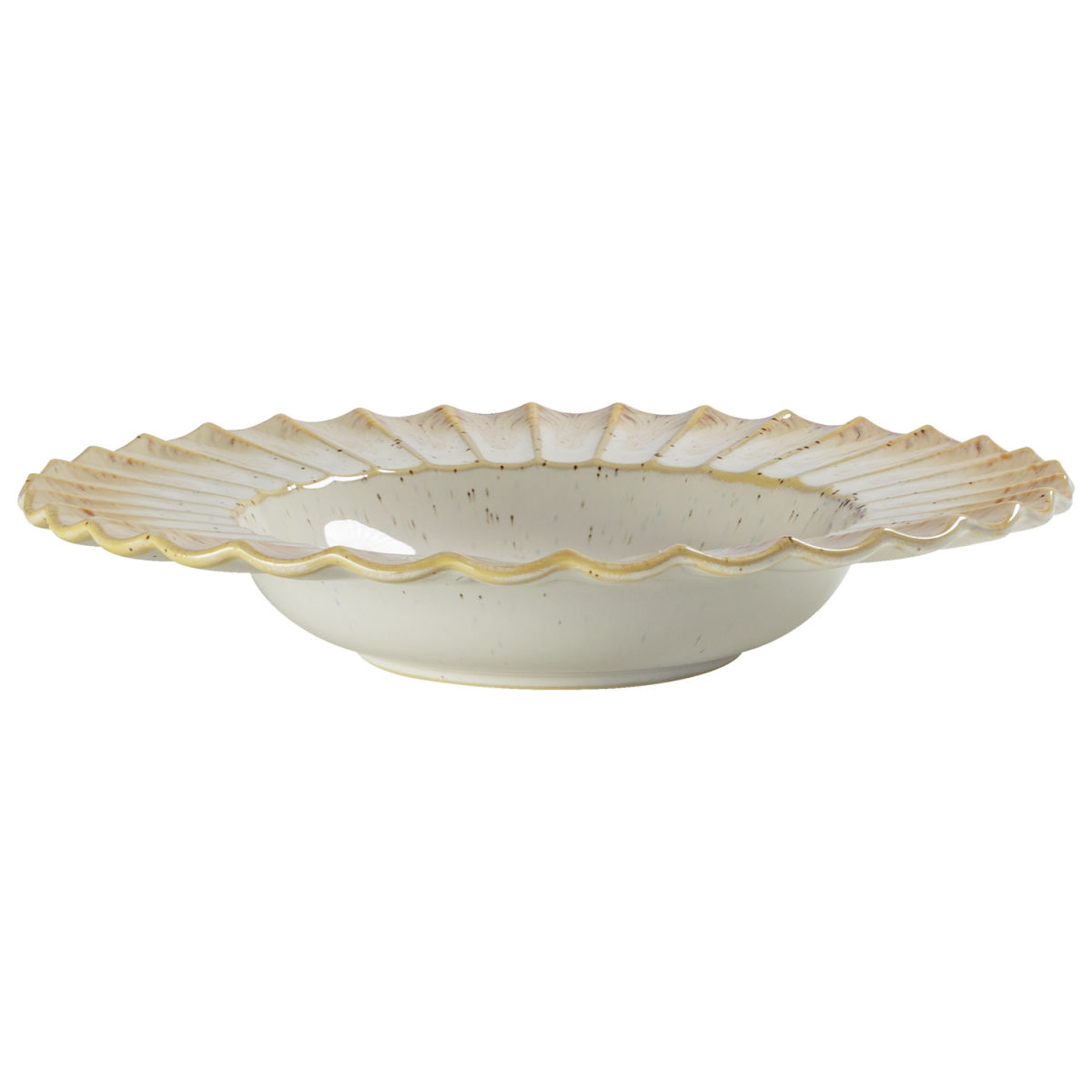 Vega Pastabord Flora met rand; 300 ml, 24.3x4.6 cm (ØxH); rosa/beige; rond; 4 stuk / verpakking